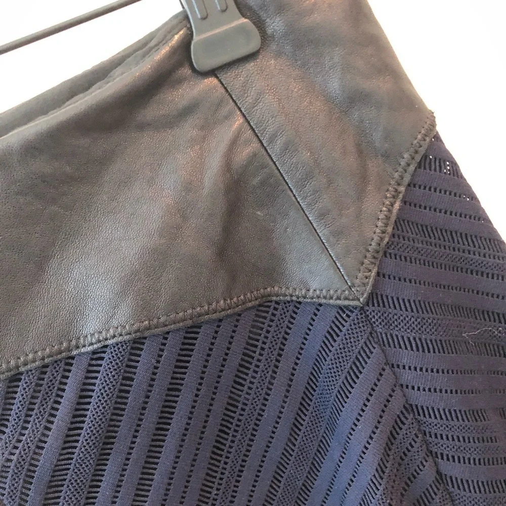 Rag & Bone Black And Navy Mini Skirt Size 2